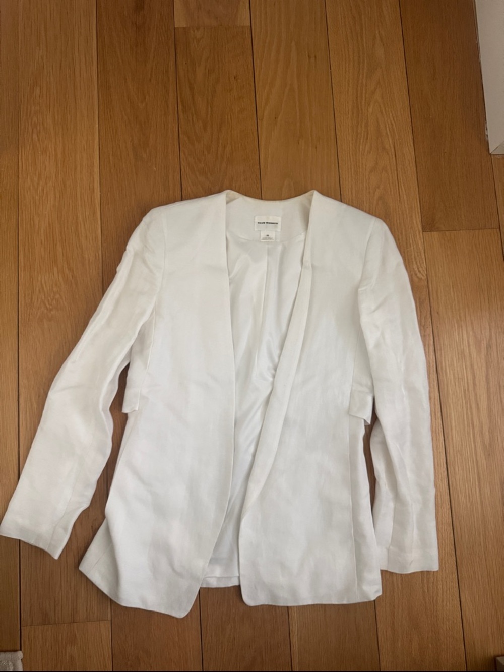 Club Monaco White Open-Front Blazer